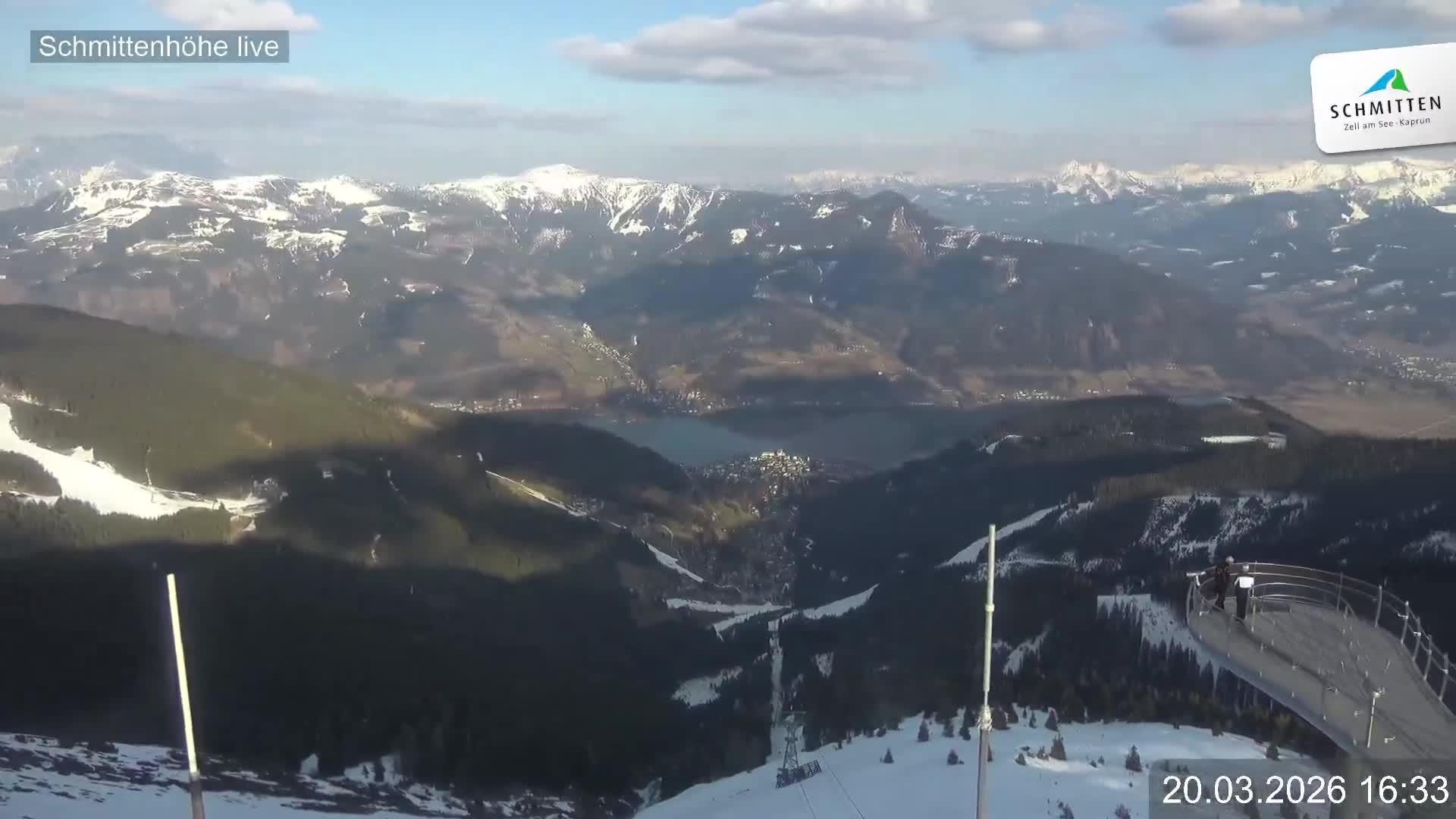 Archiv Foto Webcam Blick vom Gipfel der Schmittenhöhe