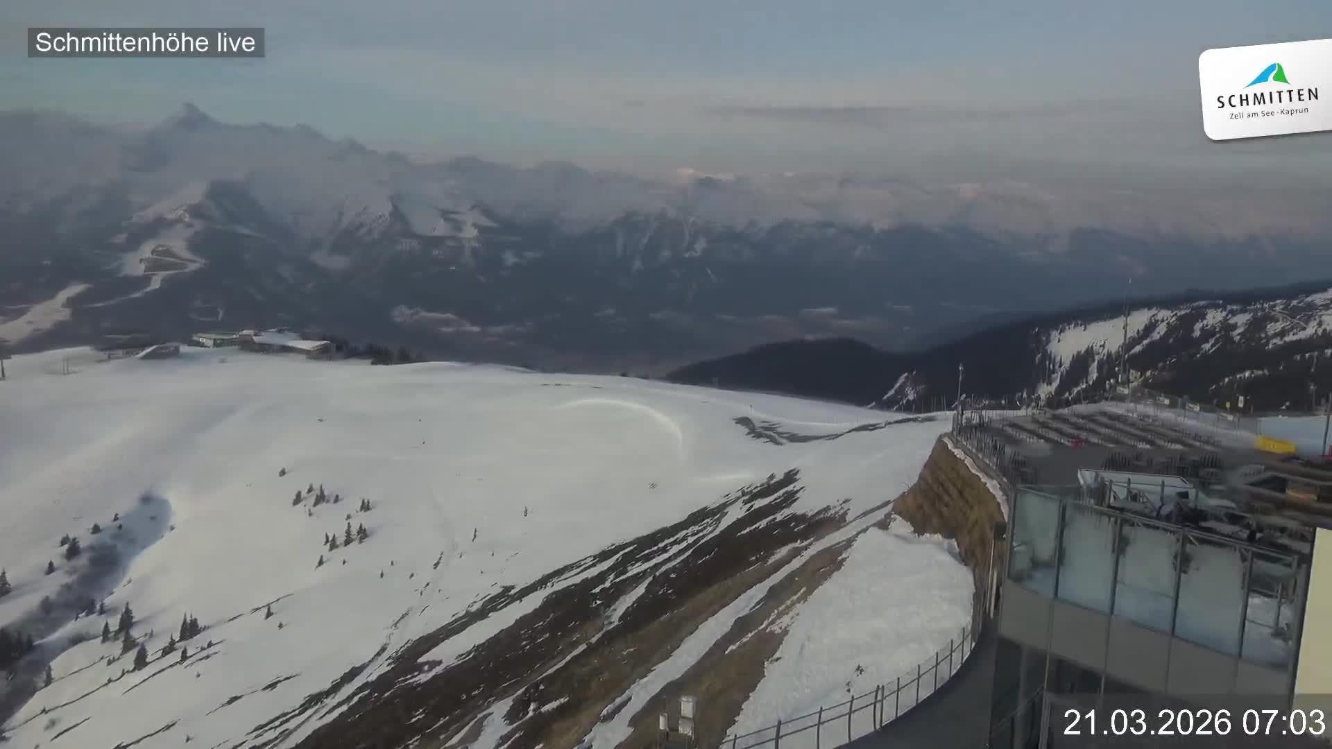 Archiv Foto Webcam Blick vom Gipfel der Schmittenhöhe
