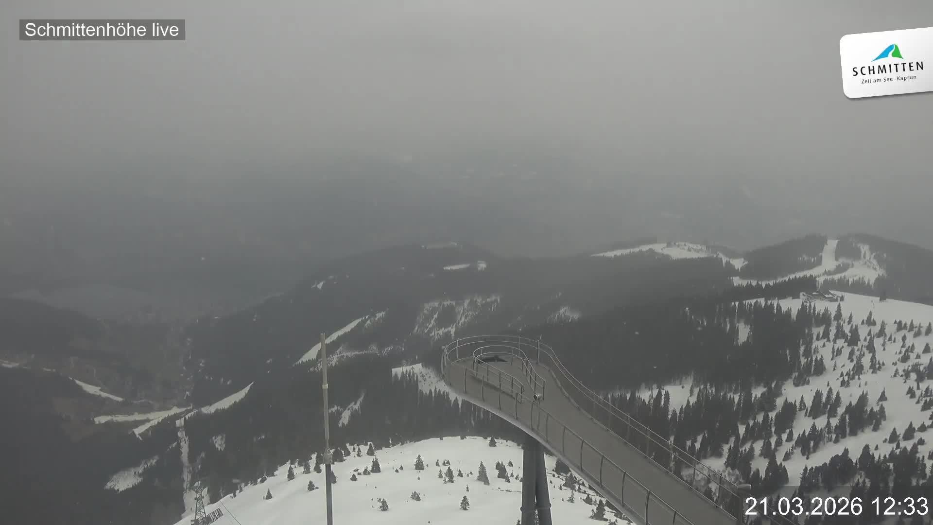 Archiv Foto Webcam Blick vom Gipfel der Schmittenhöhe