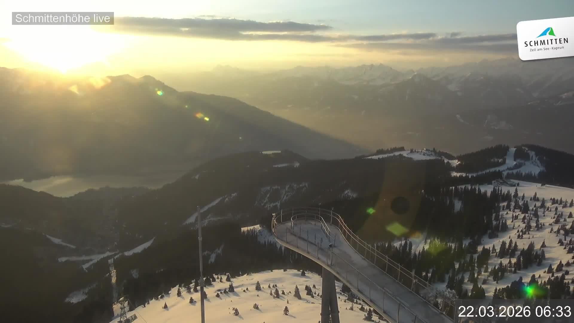 Archiv Foto Webcam Blick vom Gipfel der Schmittenhöhe