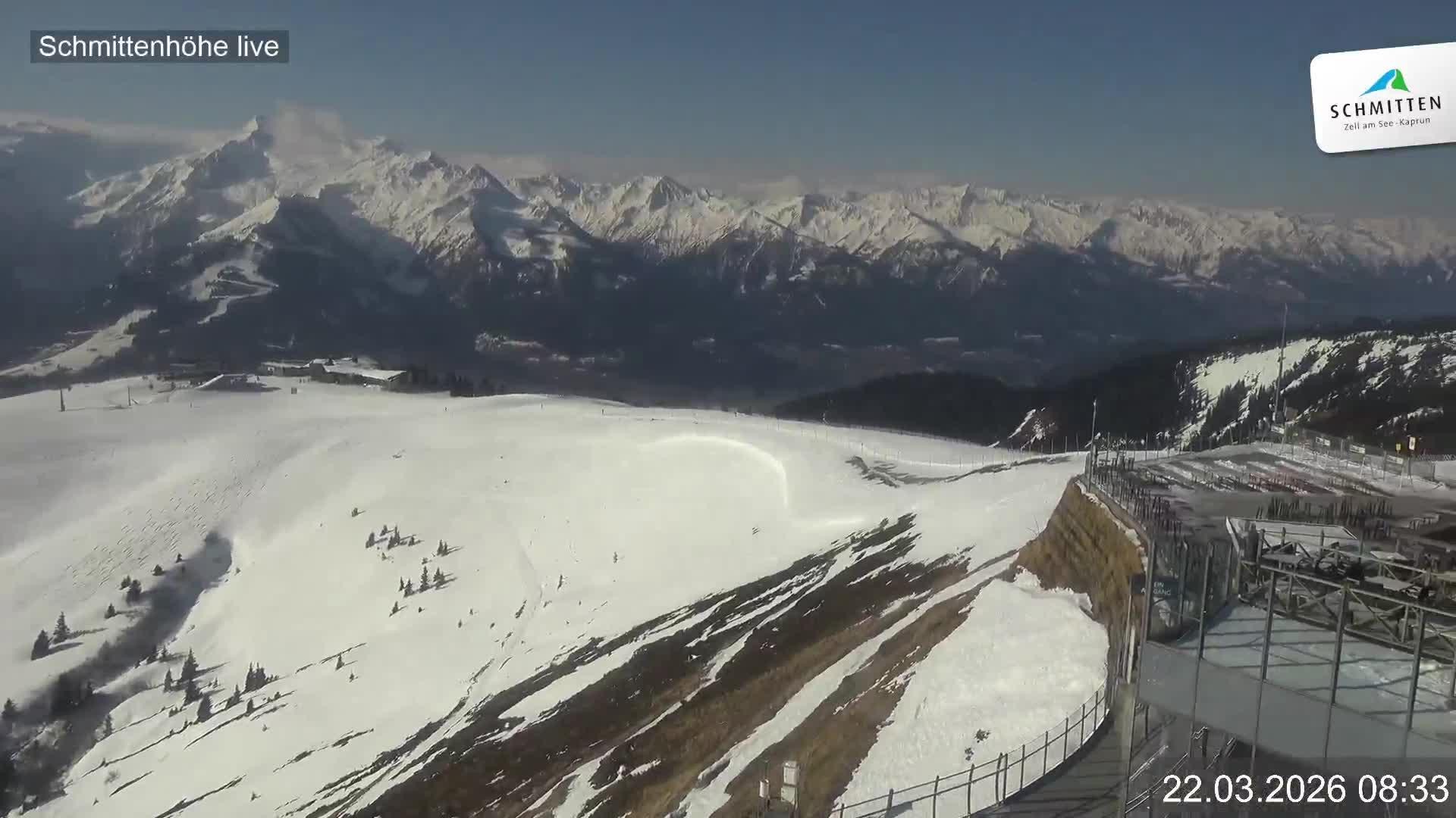 Archiv Foto Webcam Blick vom Gipfel der Schmittenhöhe