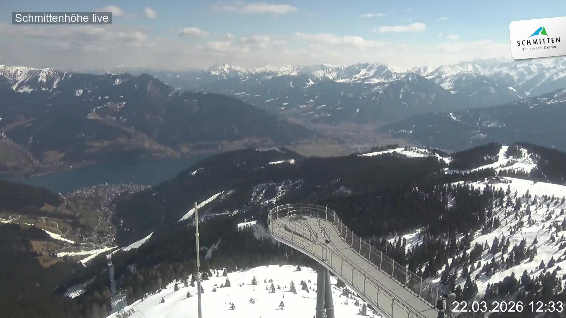 Archiv Foto Webcam Blick vom Gipfel der Schmittenhöhe