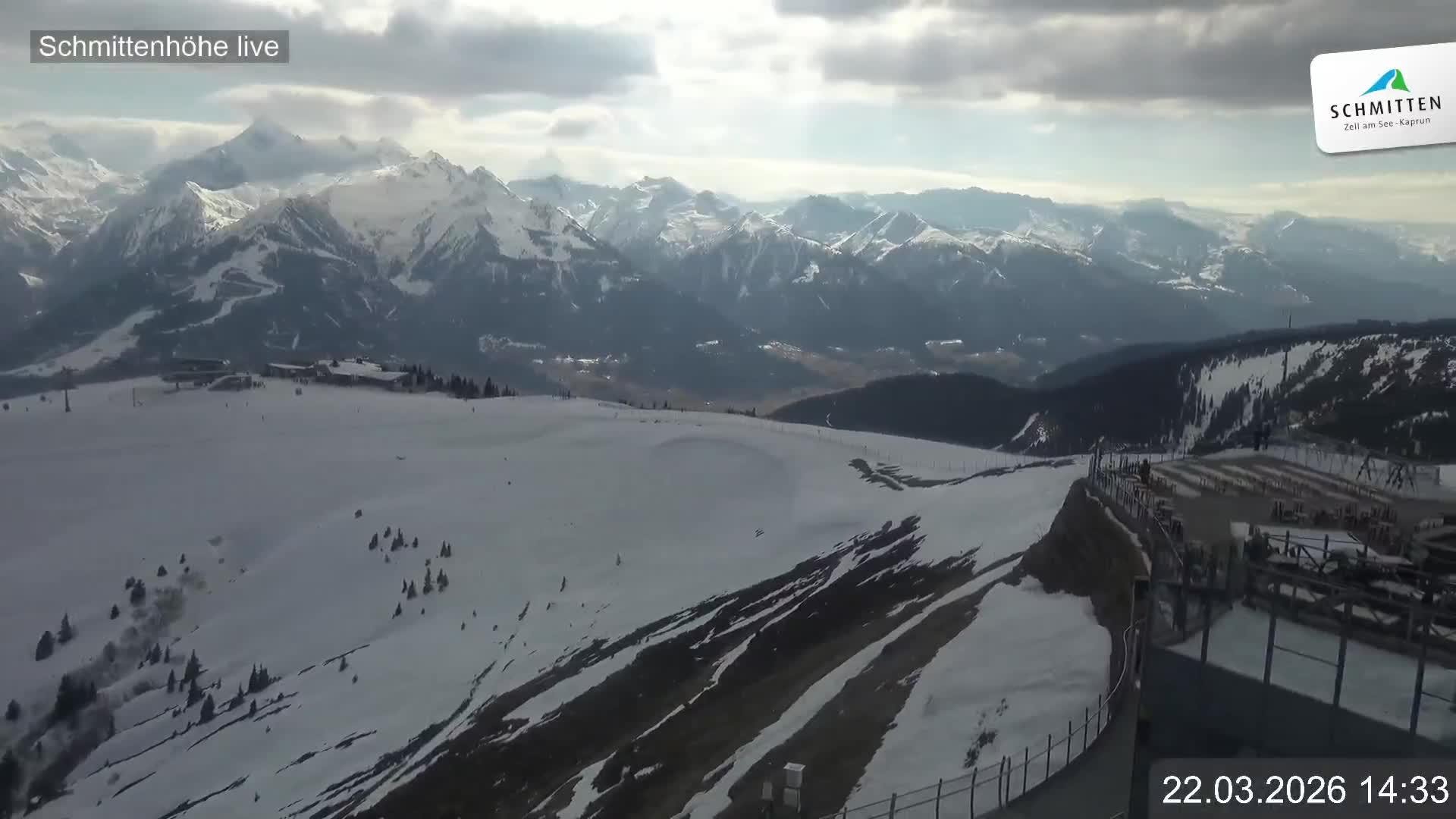 Archiv Foto Webcam Blick vom Gipfel der Schmittenhöhe