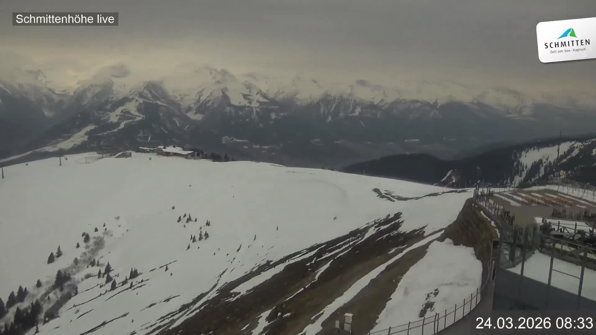 Archiv Foto Webcam Blick vom Gipfel der Schmittenhöhe