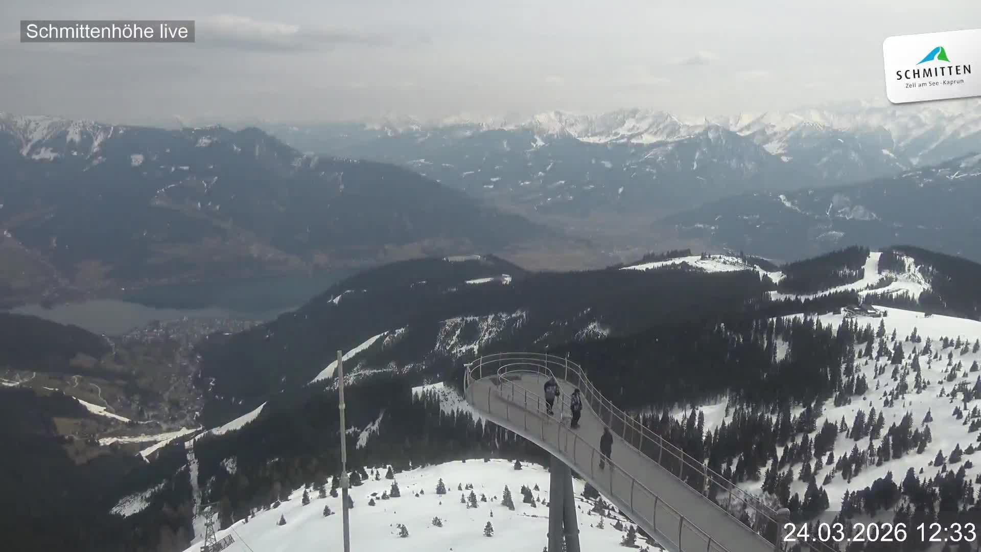 Archiv Foto Webcam Blick vom Gipfel der Schmittenhöhe