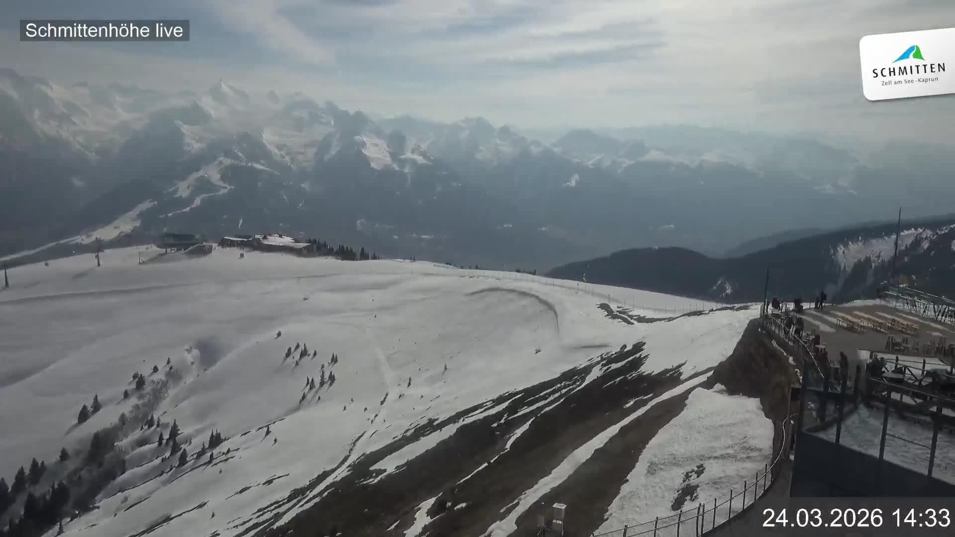 Archiv Foto Webcam Blick vom Gipfel der Schmittenhöhe