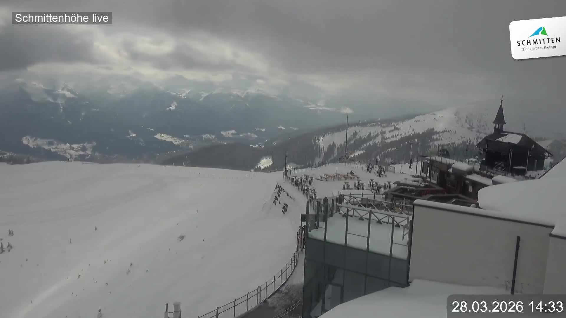 Archiv Foto Webcam Blick vom Gipfel der Schmittenhöhe