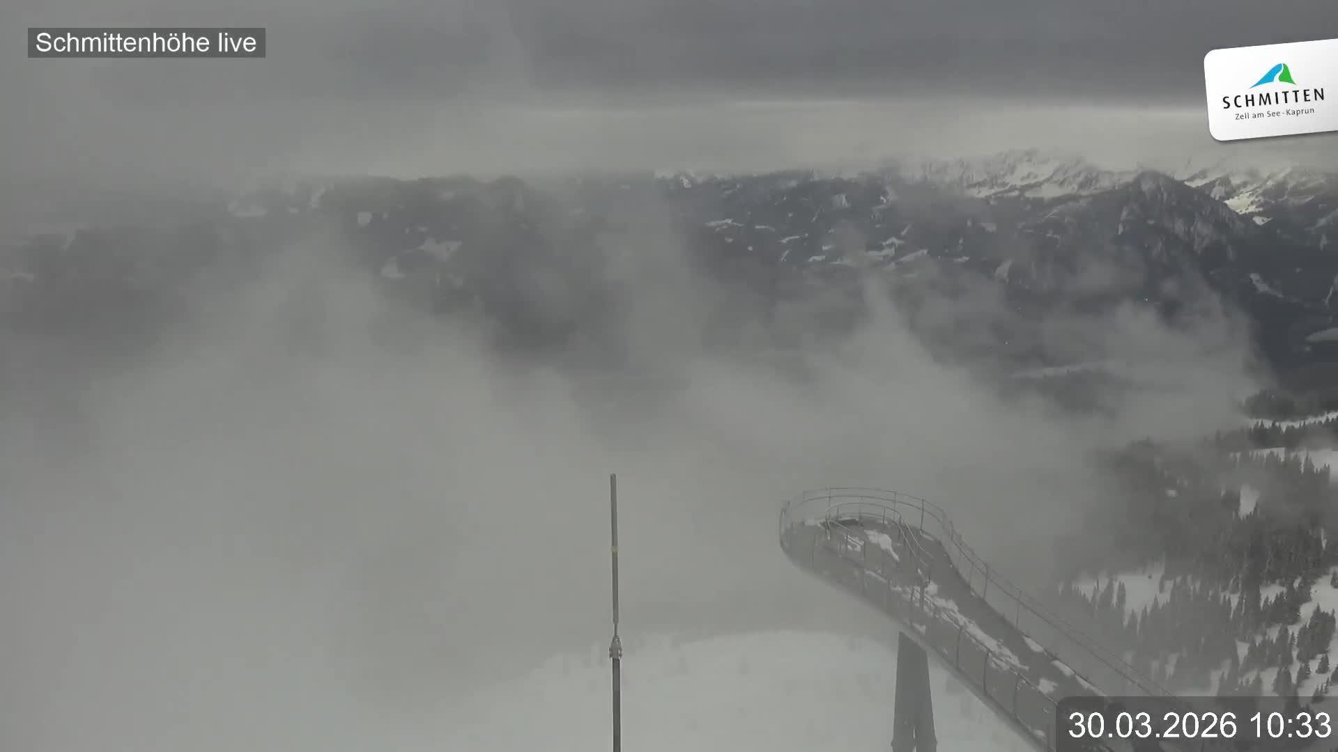 Archiv Foto Webcam Blick vom Gipfel der Schmittenhöhe