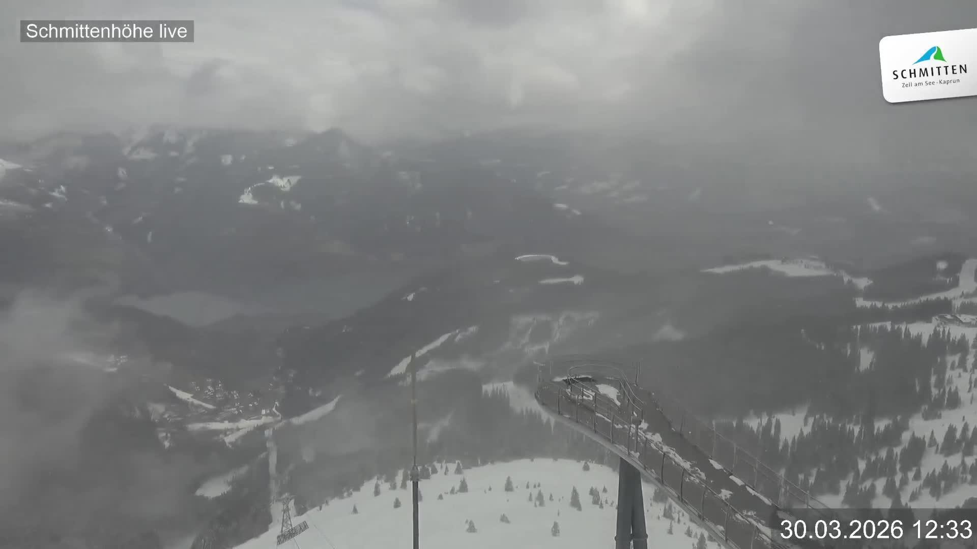 Archiv Foto Webcam Blick vom Gipfel der Schmittenhöhe