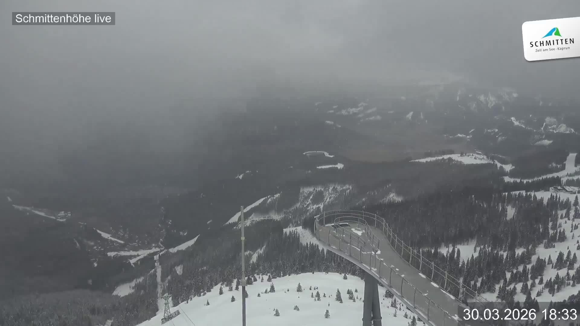 Archiv Foto Webcam Blick vom Gipfel der Schmittenhöhe