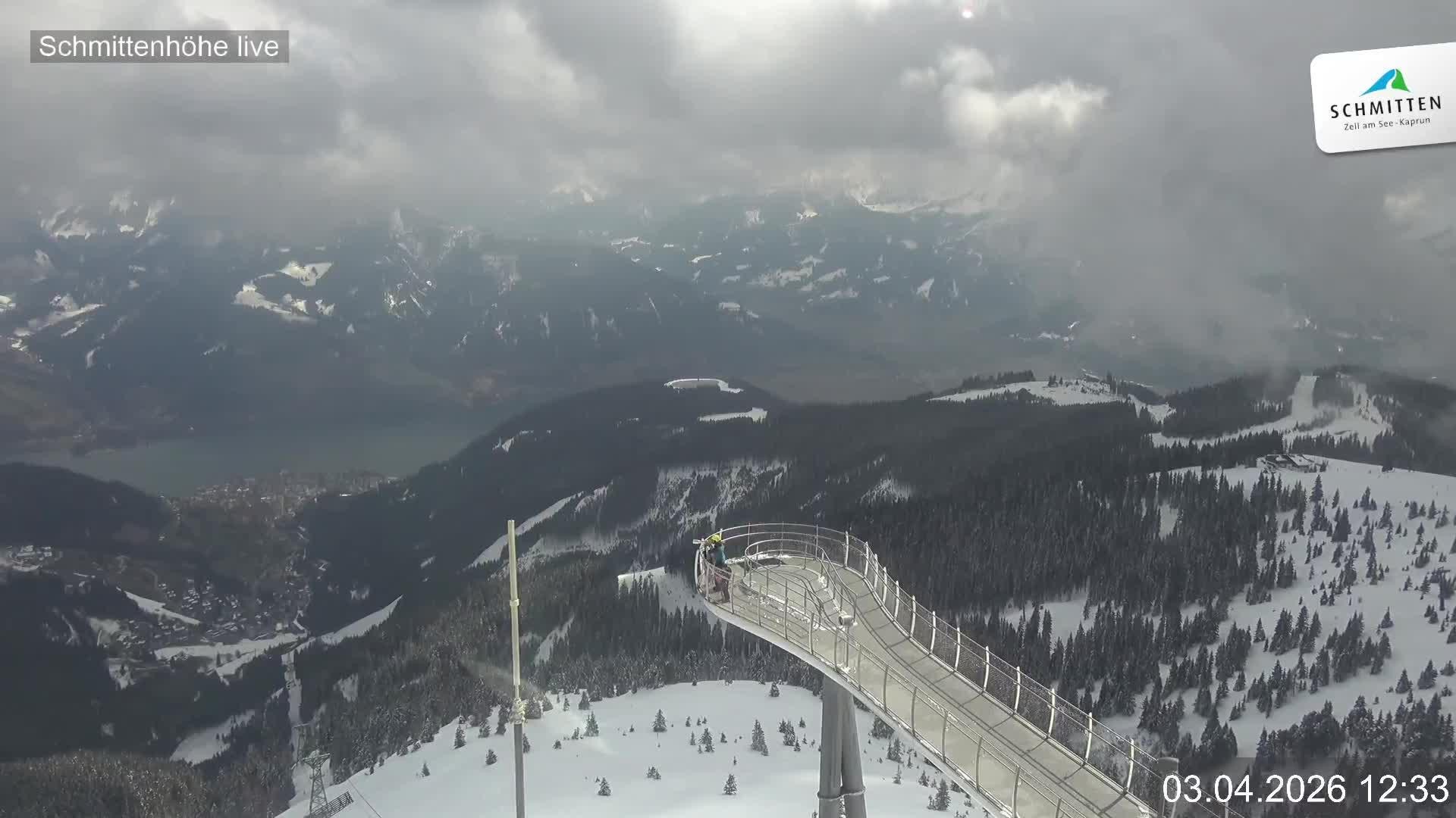 Archiv Foto Webcam Blick vom Gipfel der Schmittenhöhe