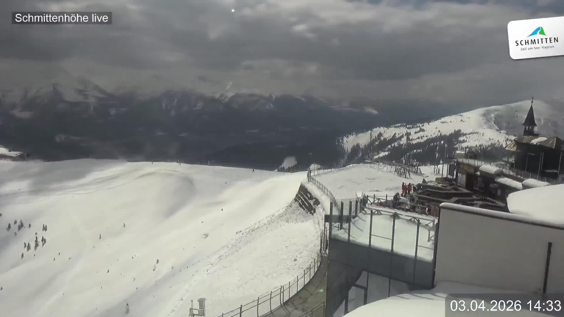 Archiv Foto Webcam Blick vom Gipfel der Schmittenhöhe