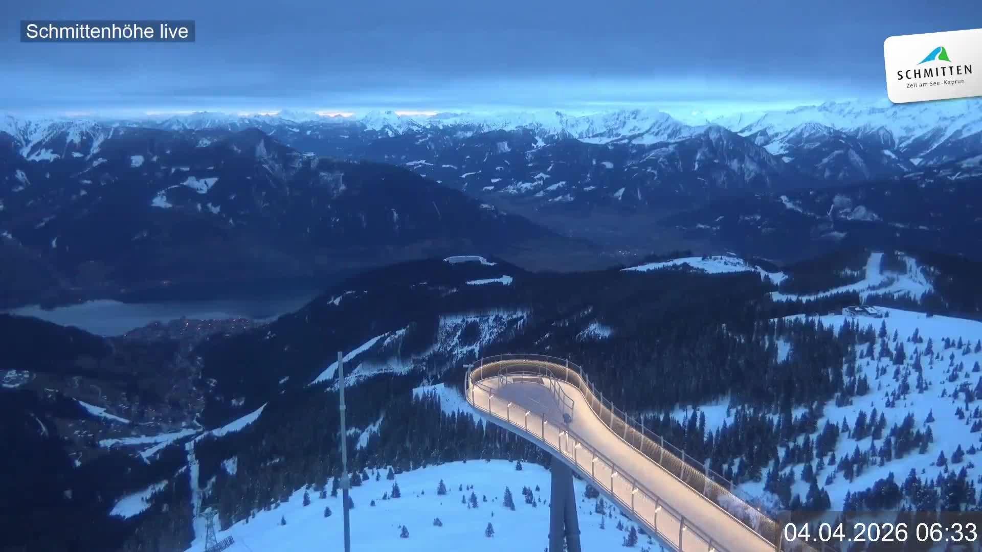 Archiv Foto Webcam Blick vom Gipfel der Schmittenhöhe