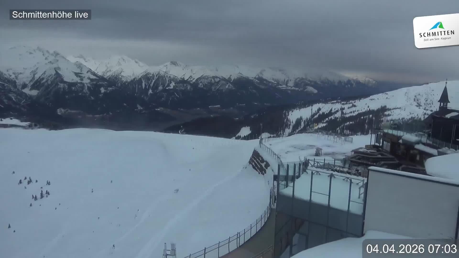 Archiv Foto Webcam Blick vom Gipfel der Schmittenhöhe