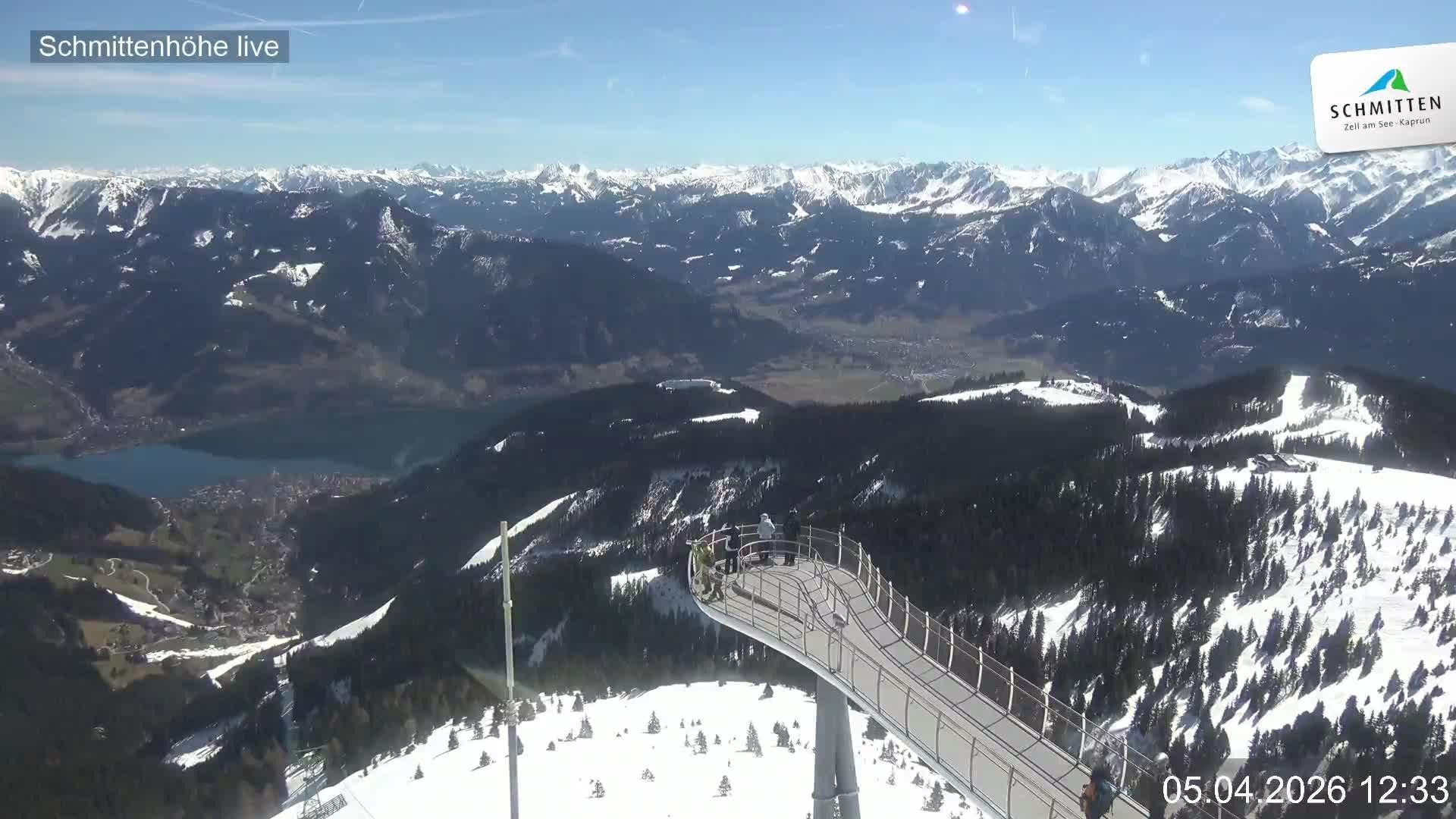 Archiv Foto Webcam Blick vom Gipfel der Schmittenhöhe