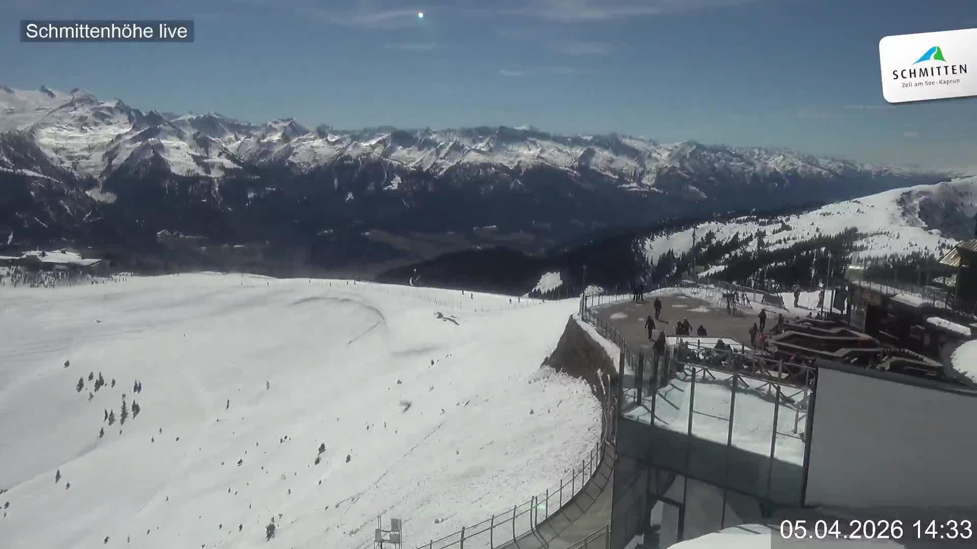 Archiv Foto Webcam Blick vom Gipfel der Schmittenhöhe