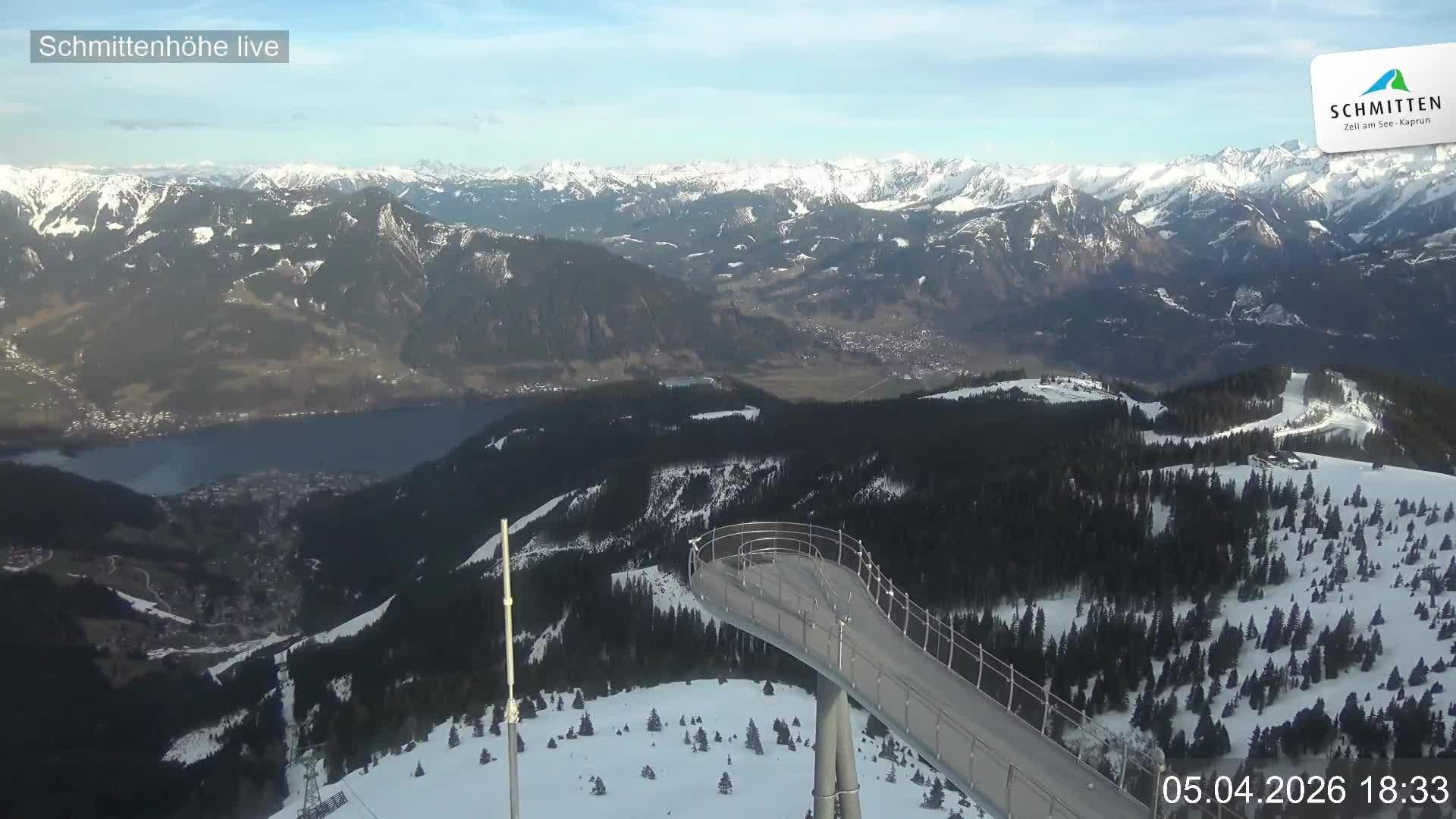 Archiv Foto Webcam Blick vom Gipfel der Schmittenhöhe