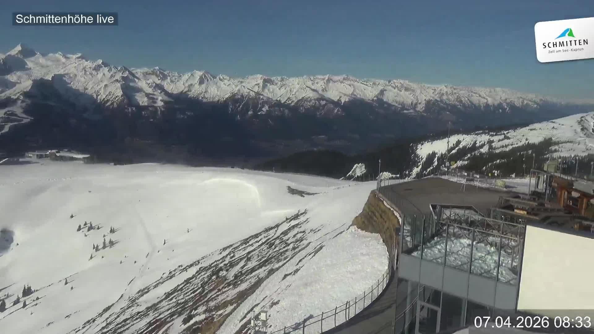 Archiv Foto Webcam Blick vom Gipfel der Schmittenhöhe