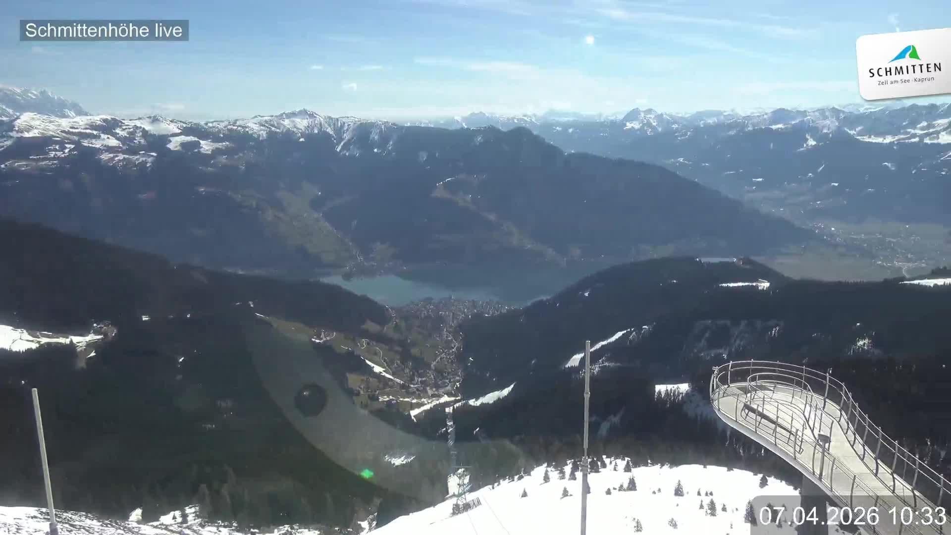 Archiv Foto Webcam Blick vom Gipfel der Schmittenhöhe