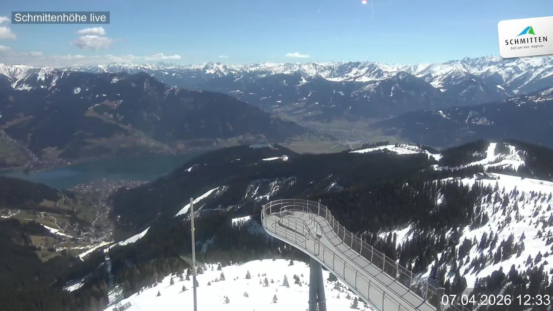 Archiv Foto Webcam Blick vom Gipfel der Schmittenhöhe