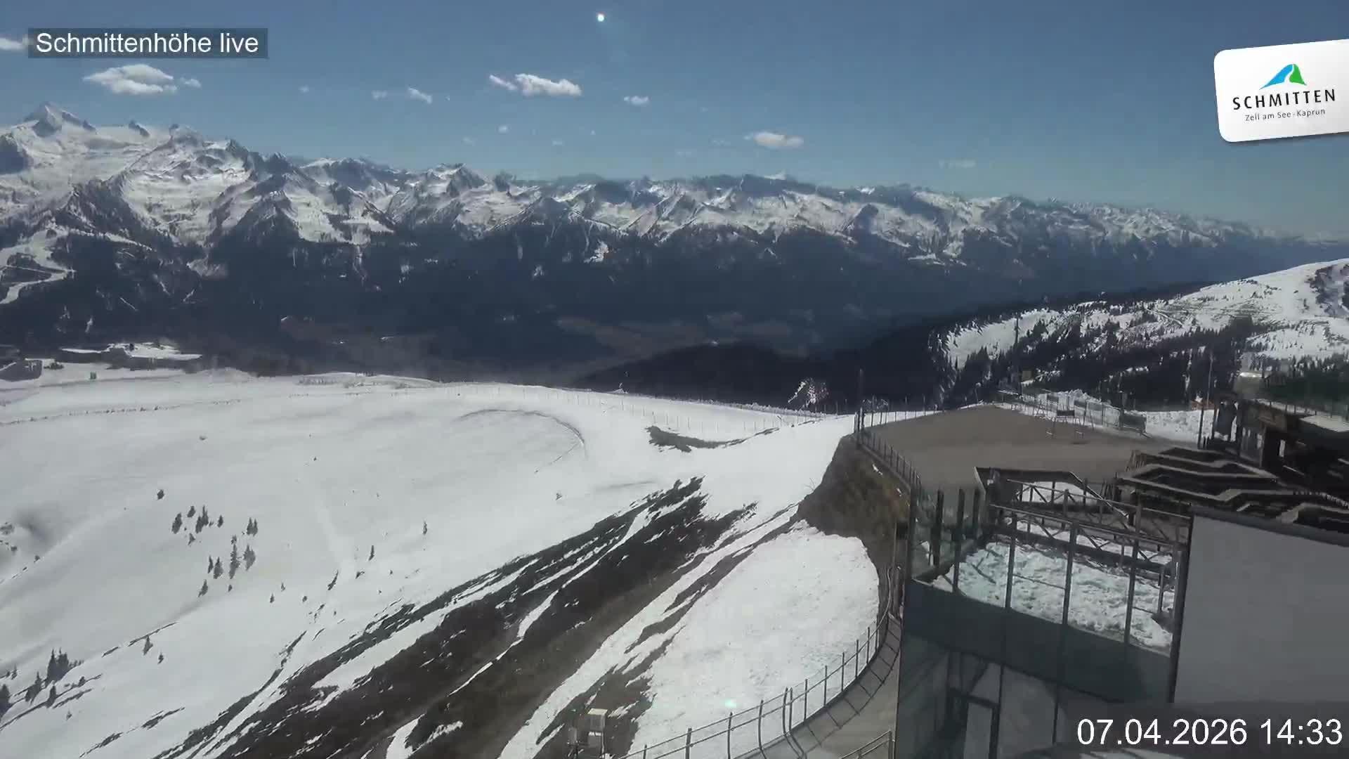 Archiv Foto Webcam Blick vom Gipfel der Schmittenhöhe