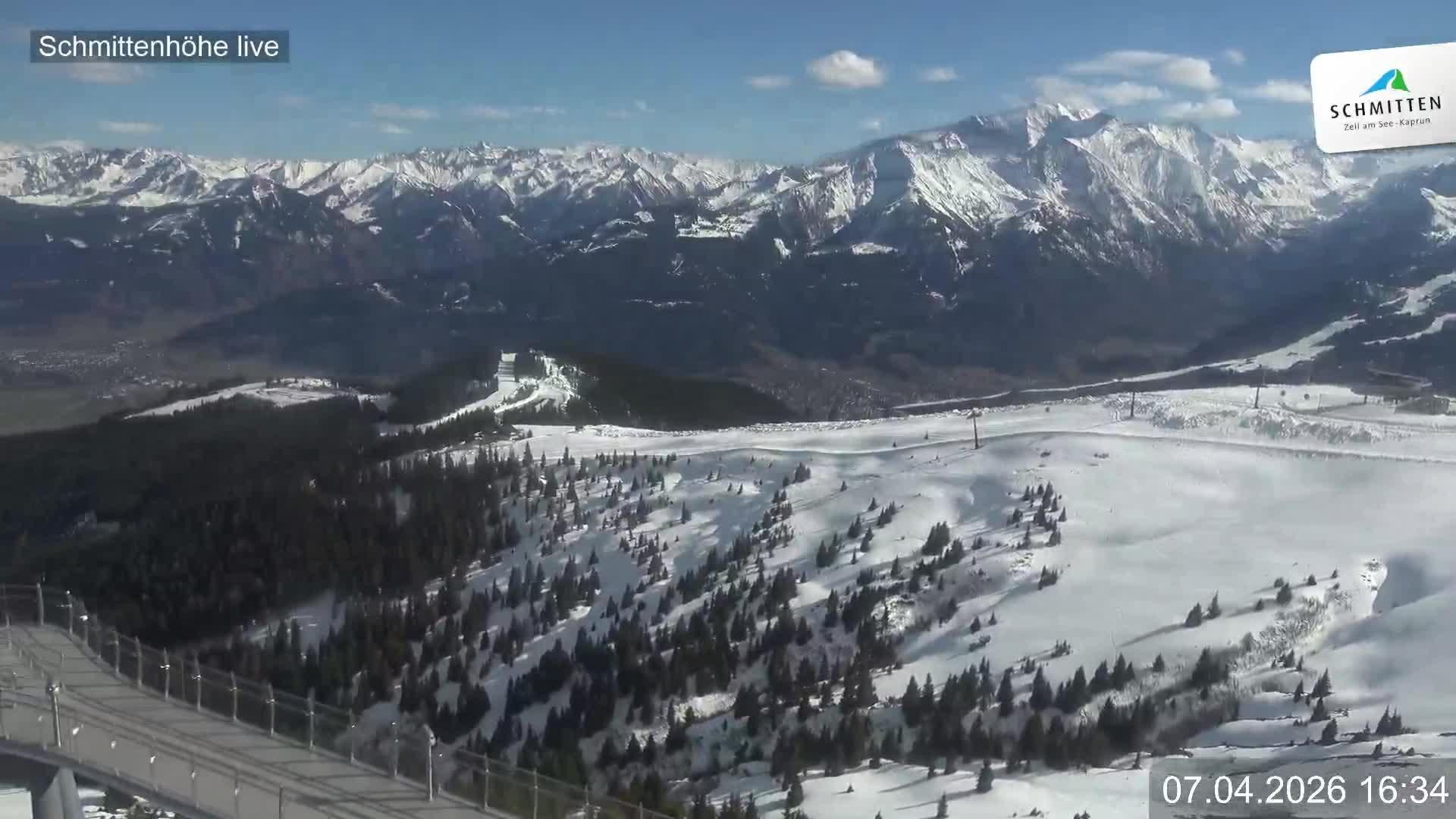 Archiv Foto Webcam Blick vom Gipfel der Schmittenhöhe