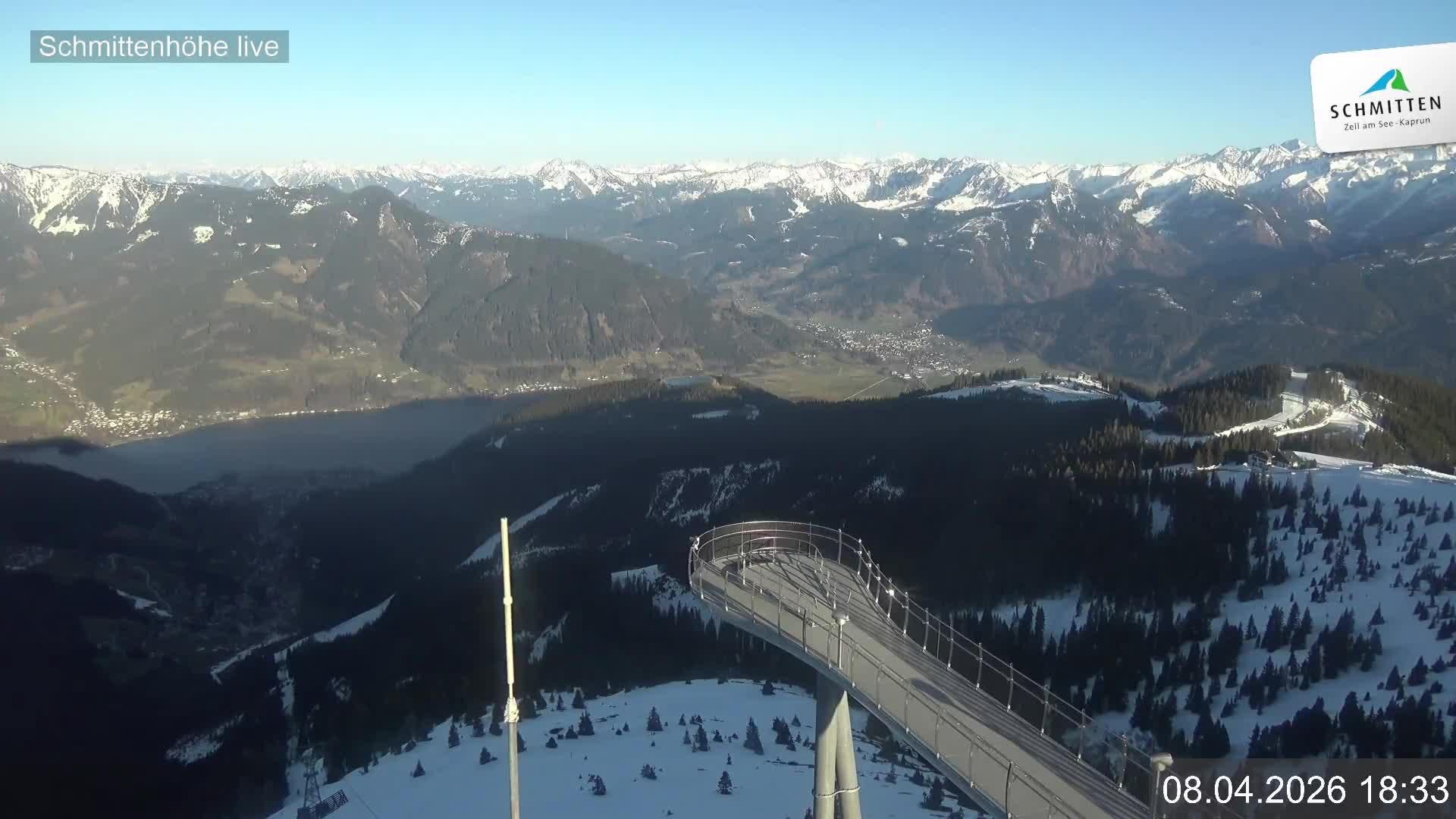Archiv Foto Webcam Blick vom Gipfel der Schmittenhöhe