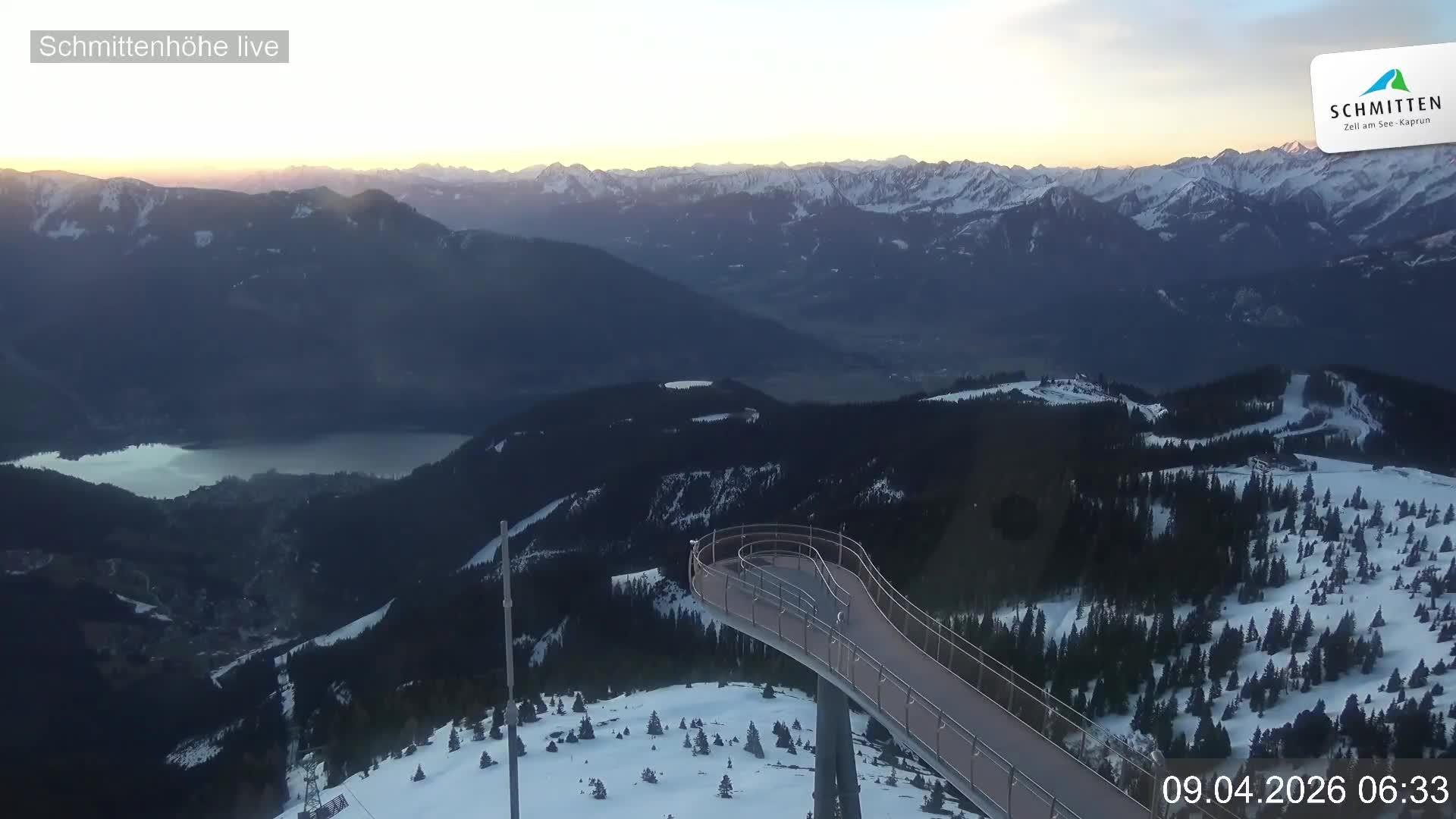 Archiv Foto Webcam Blick vom Gipfel der Schmittenhöhe