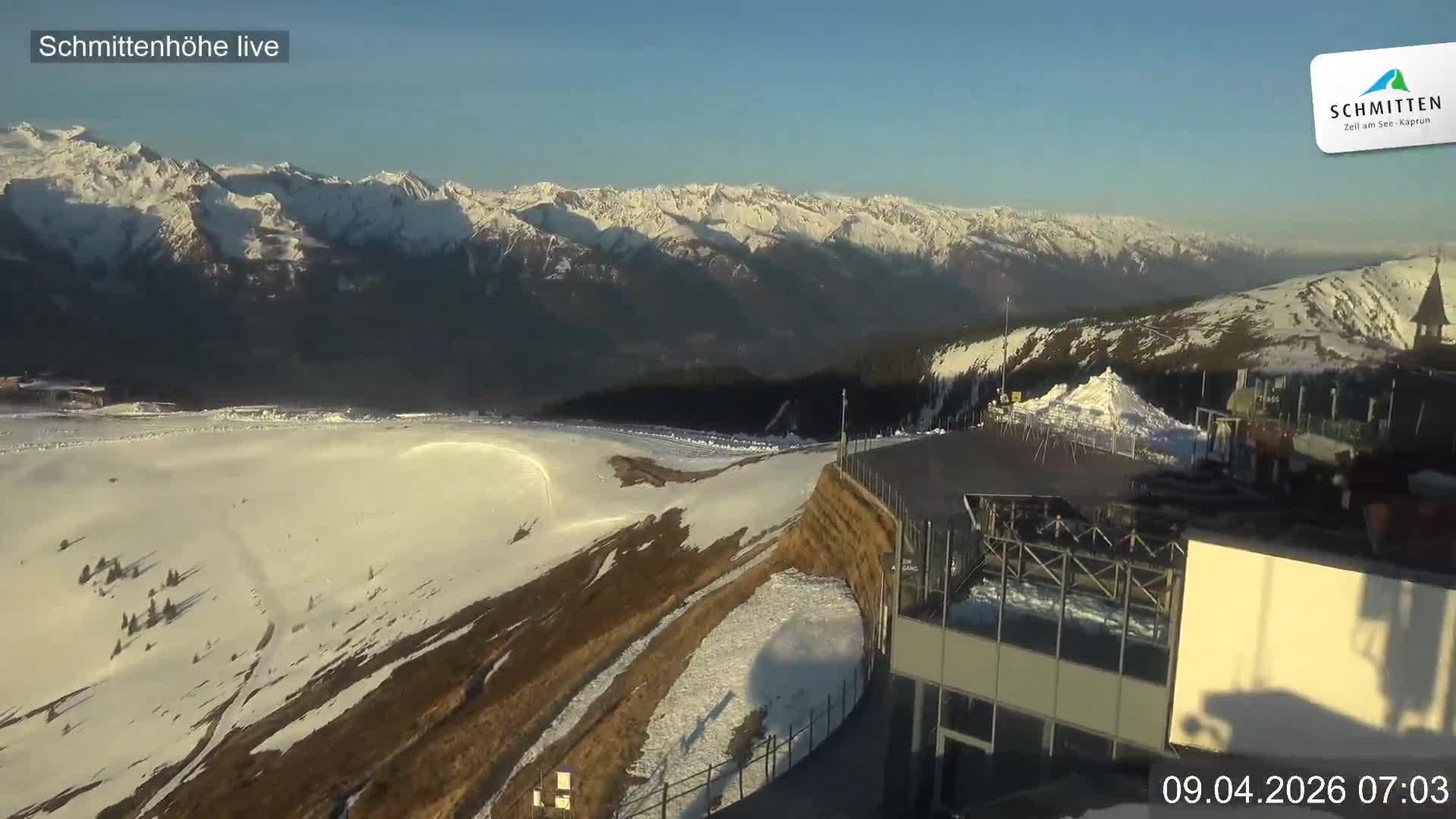 Archiv Foto Webcam Blick vom Gipfel der Schmittenhöhe