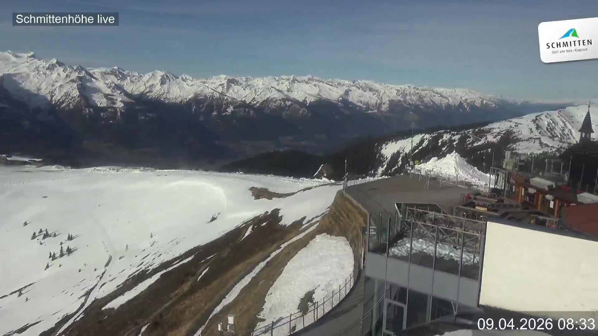 Archiv Foto Webcam Blick vom Gipfel der Schmittenhöhe