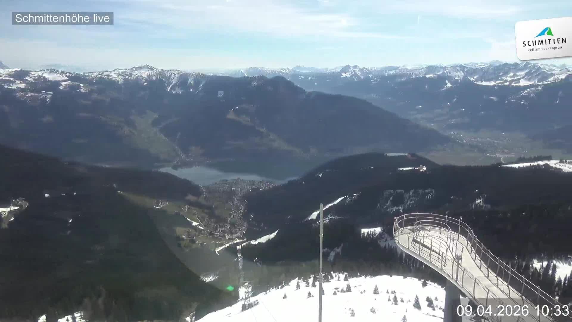 Archiv Foto Webcam Blick vom Gipfel der Schmittenhöhe