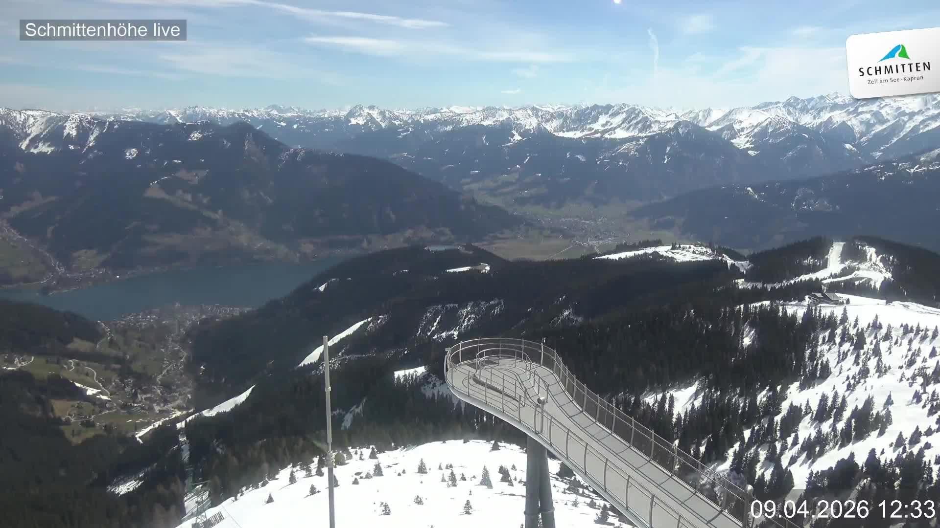 Archiv Foto Webcam Blick vom Gipfel der Schmittenhöhe