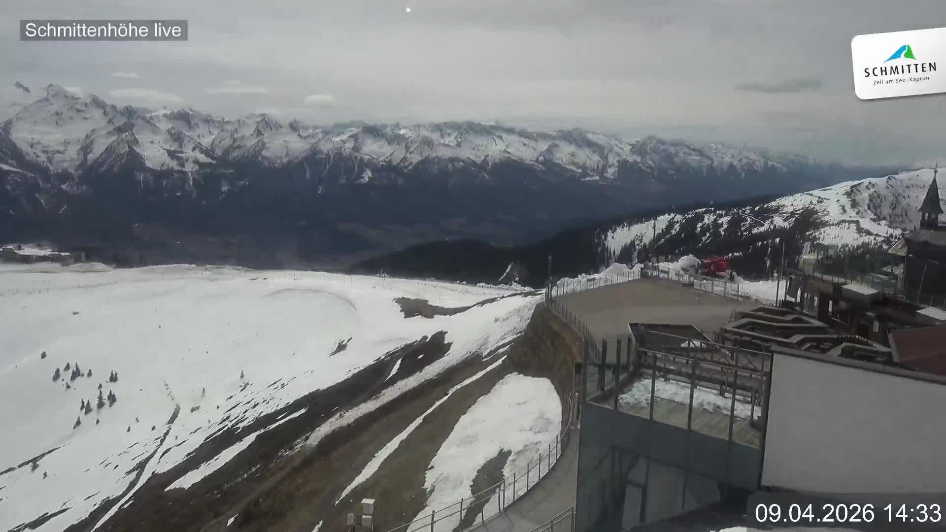 Archiv Foto Webcam Blick vom Gipfel der Schmittenhöhe