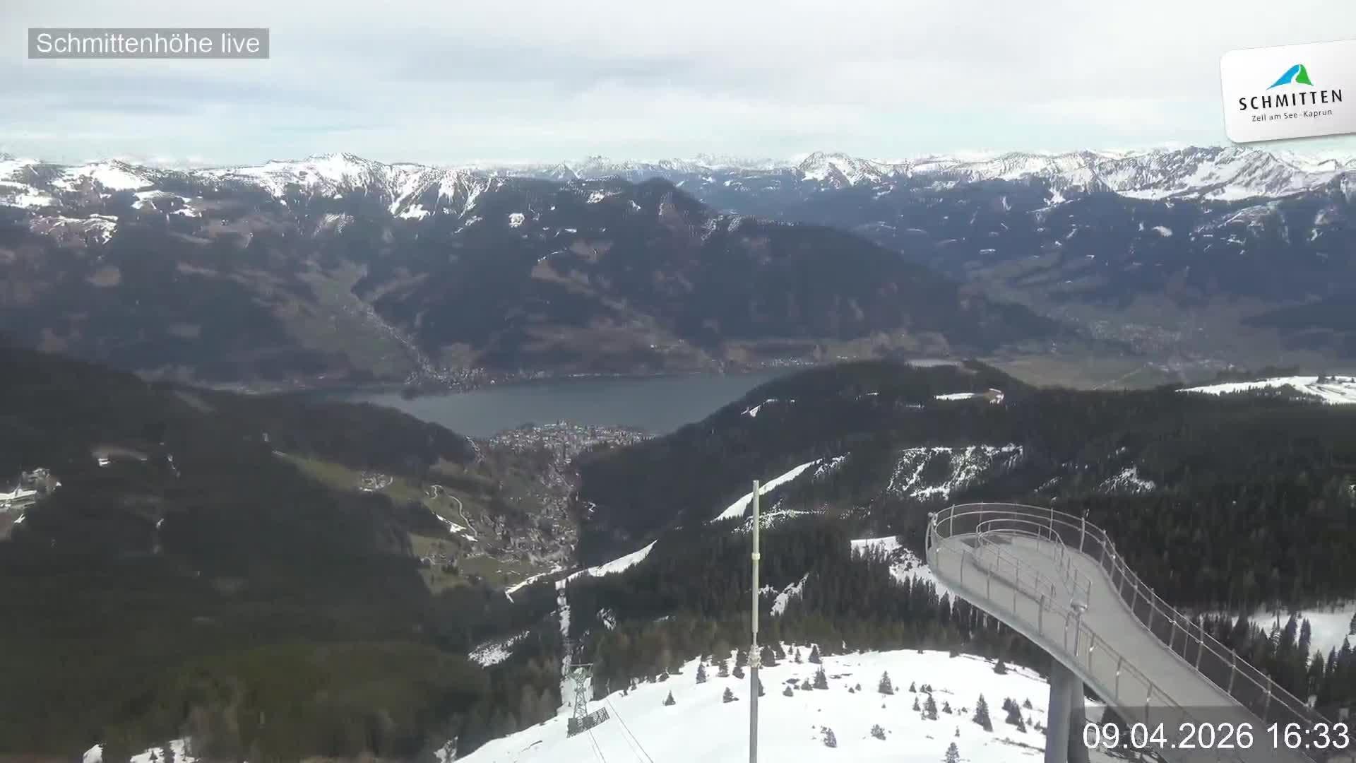 Archiv Foto Webcam Blick vom Gipfel der Schmittenhöhe