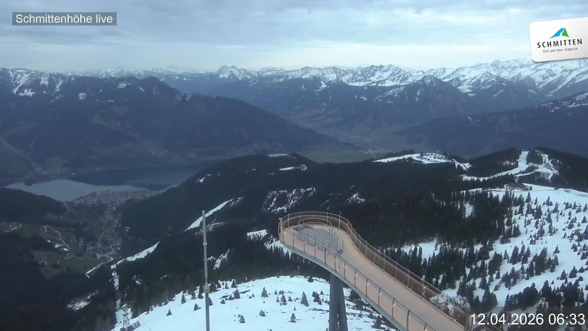 Archiv Foto Webcam Blick vom Gipfel der Schmittenhöhe