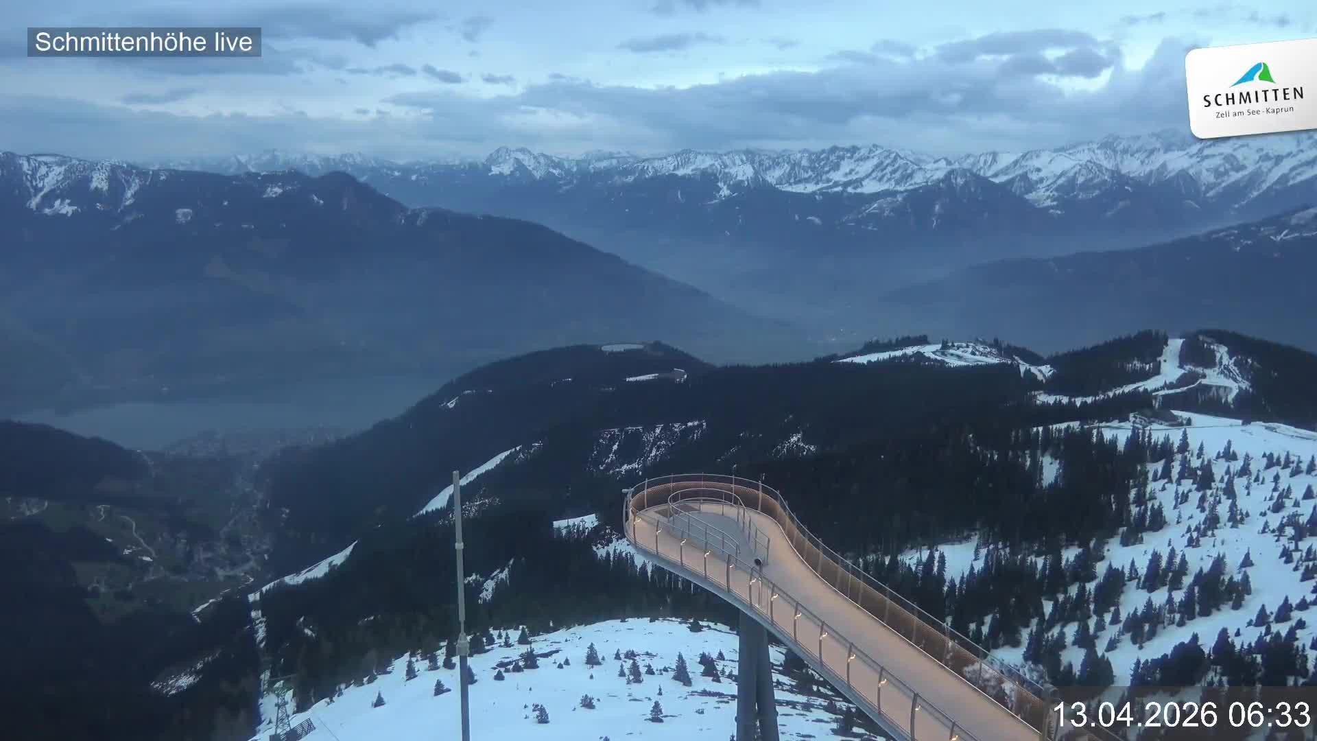 Archiv Foto Webcam Blick vom Gipfel der Schmittenhöhe