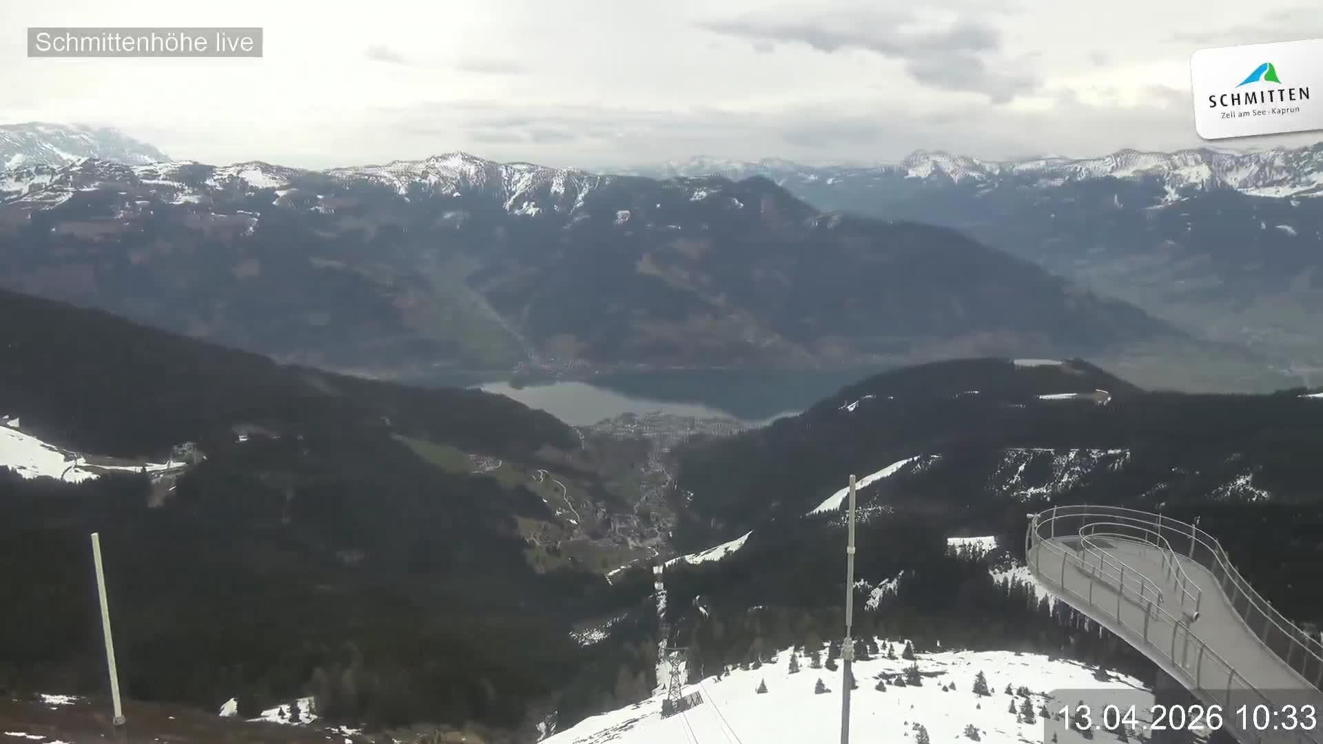 Archiv Foto Webcam Blick vom Gipfel der Schmittenhöhe