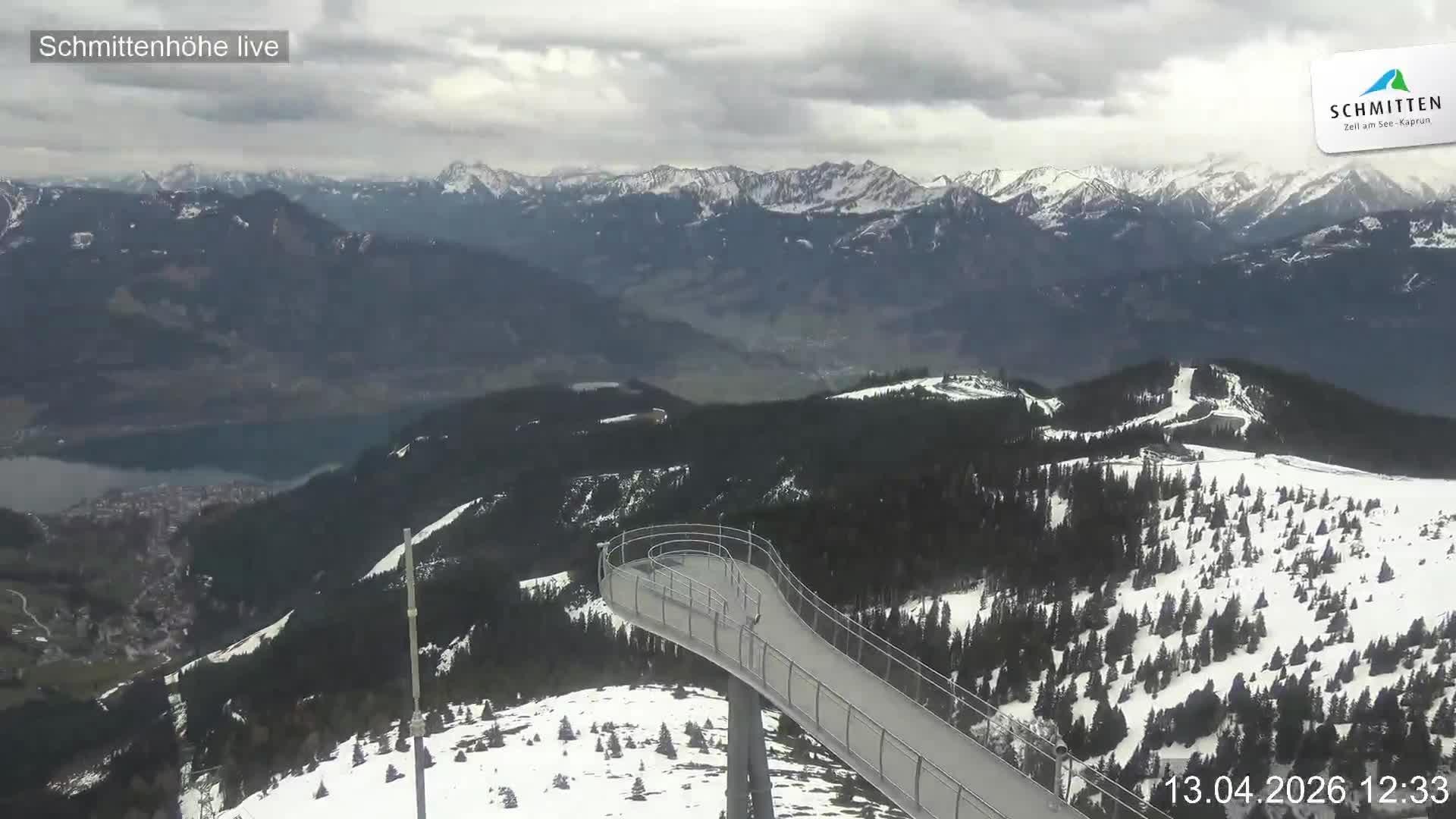 Archiv Foto Webcam Blick vom Gipfel der Schmittenhöhe