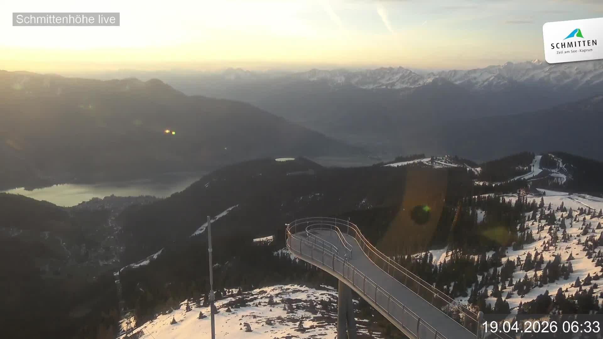 Archiv Foto Webcam Blick vom Gipfel der Schmittenhöhe