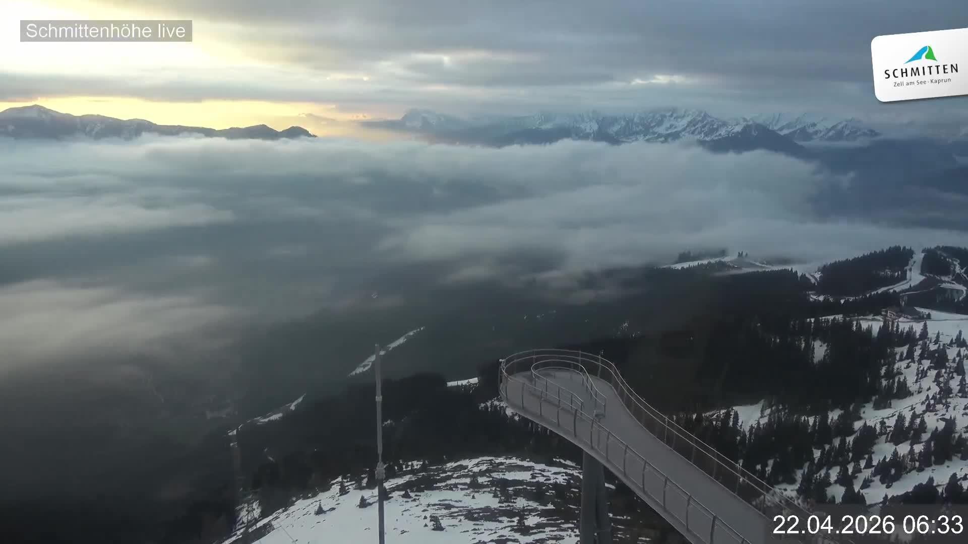 Archived image Webcam View Schmittenhöhe