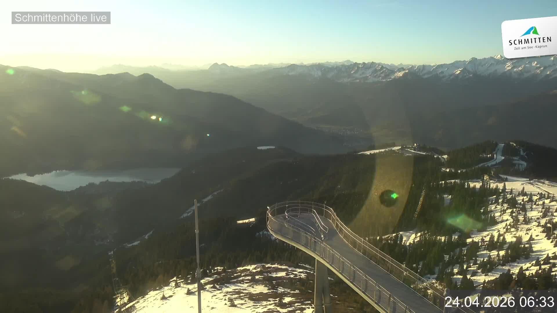 Archiv Foto Webcam Blick vom Gipfel der Schmittenhöhe