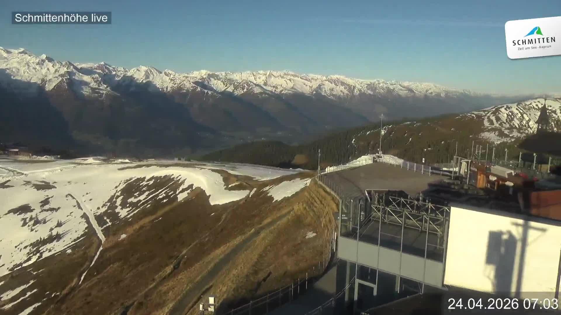 Archiv Foto Webcam Blick vom Gipfel der Schmittenhöhe