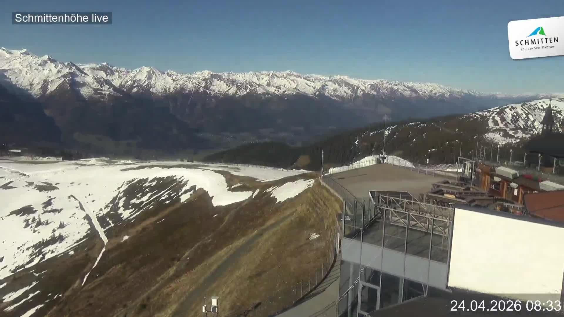 Archiv Foto Webcam Blick vom Gipfel der Schmittenhöhe