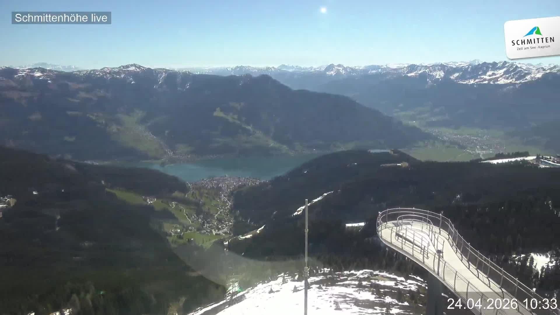 Archiv Foto Webcam Blick vom Gipfel der Schmittenhöhe