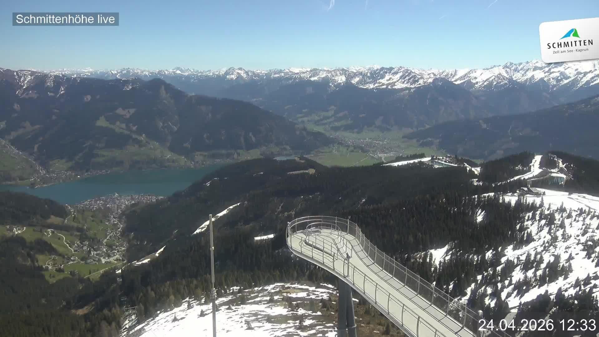 Archiv Foto Webcam Blick vom Gipfel der Schmittenhöhe