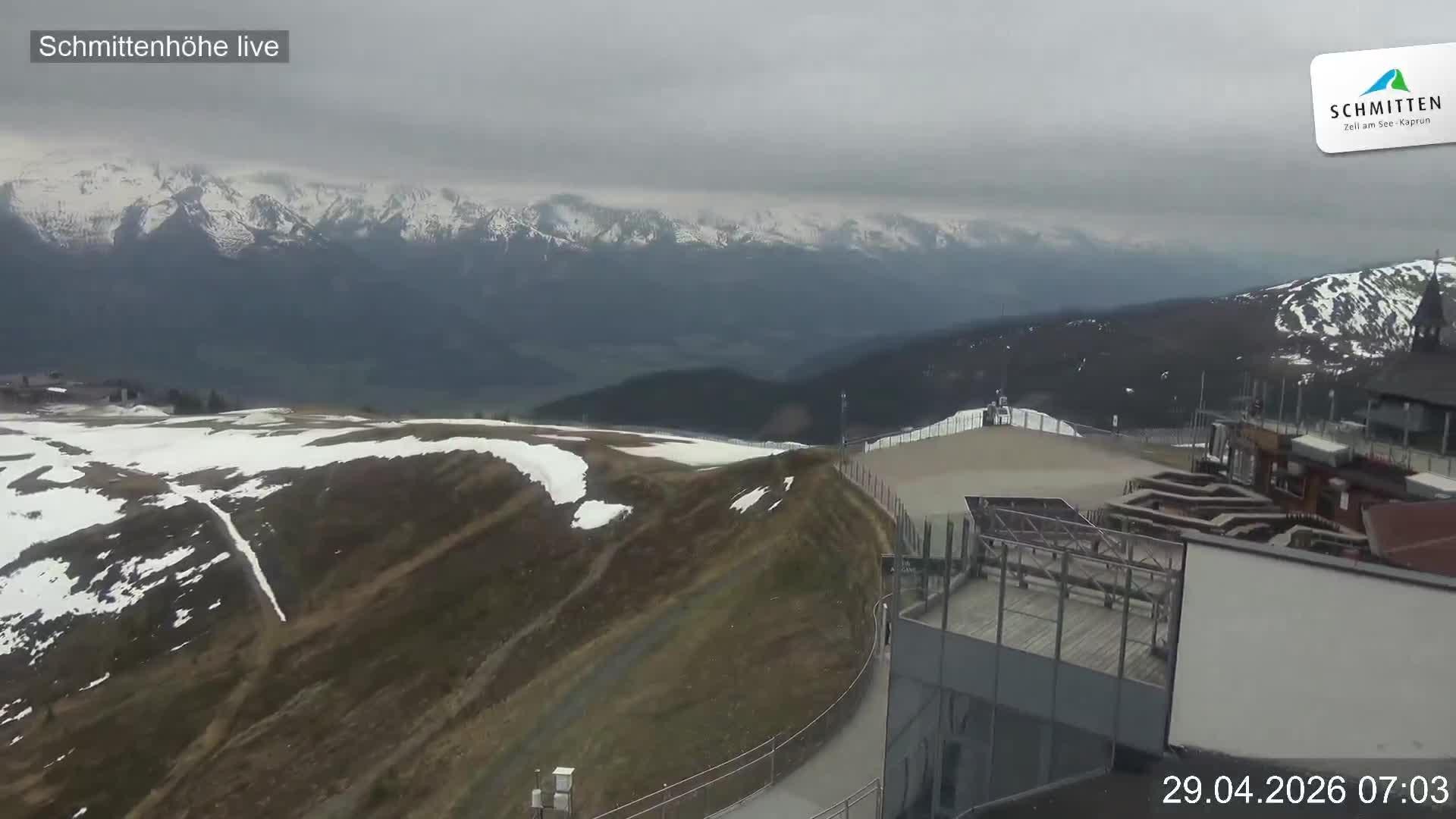 Archiv Foto Webcam Blick vom Gipfel der Schmittenhöhe