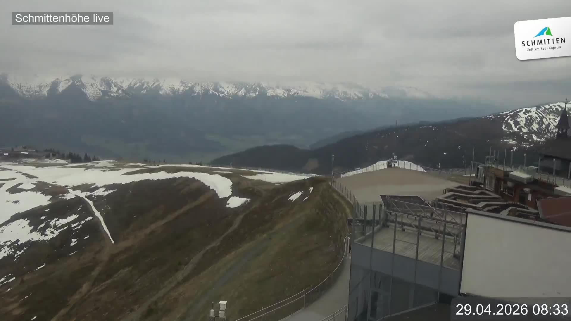 Archiv Foto Webcam Blick vom Gipfel der Schmittenhöhe