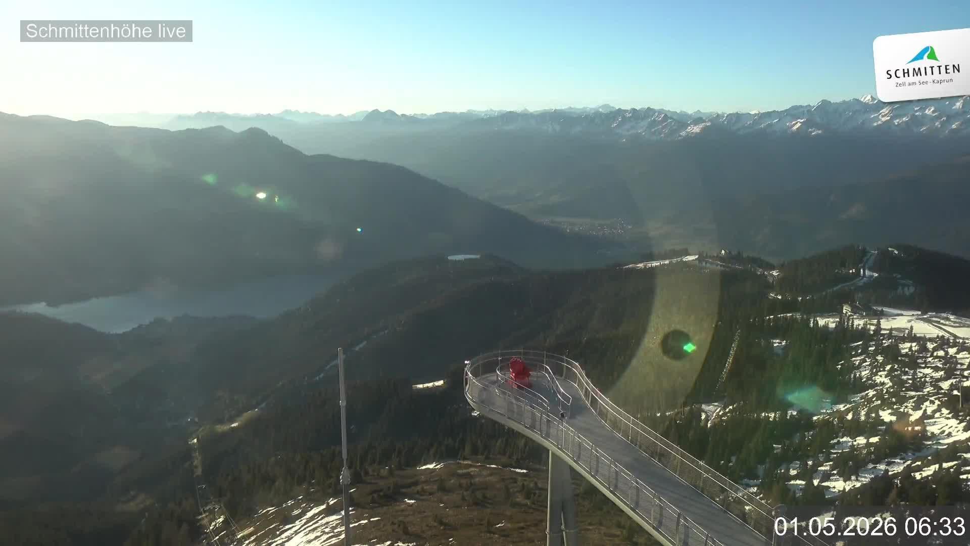 Archiv Foto Webcam Blick vom Gipfel der Schmittenhöhe