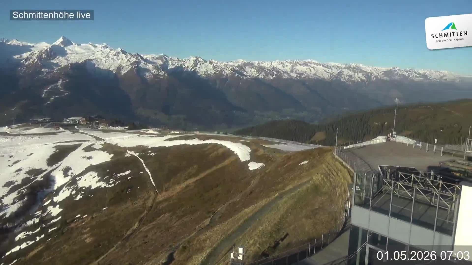 Archiv Foto Webcam Blick vom Gipfel der Schmittenhöhe