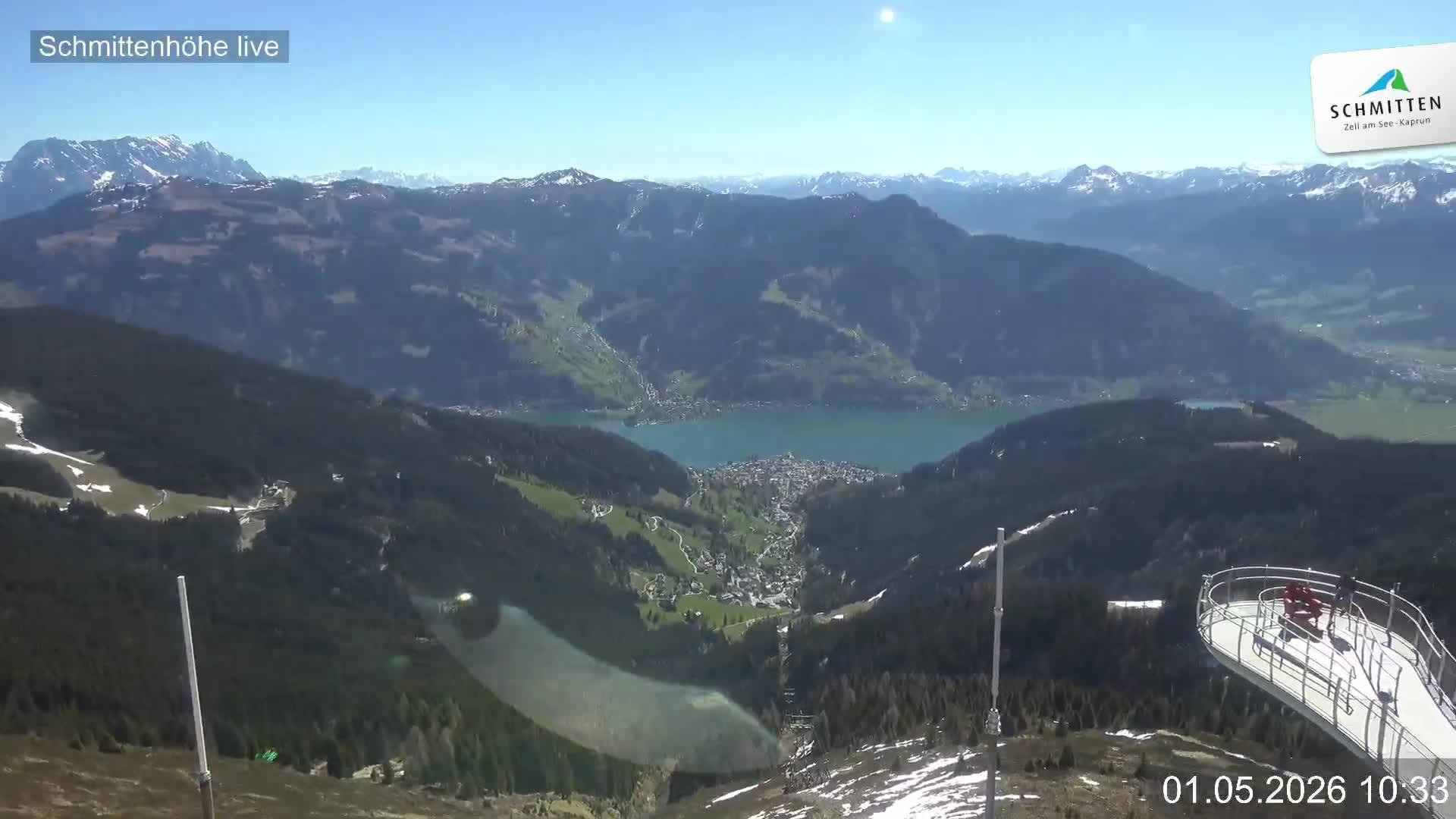 Archiv Foto Webcam Blick vom Gipfel der Schmittenhöhe